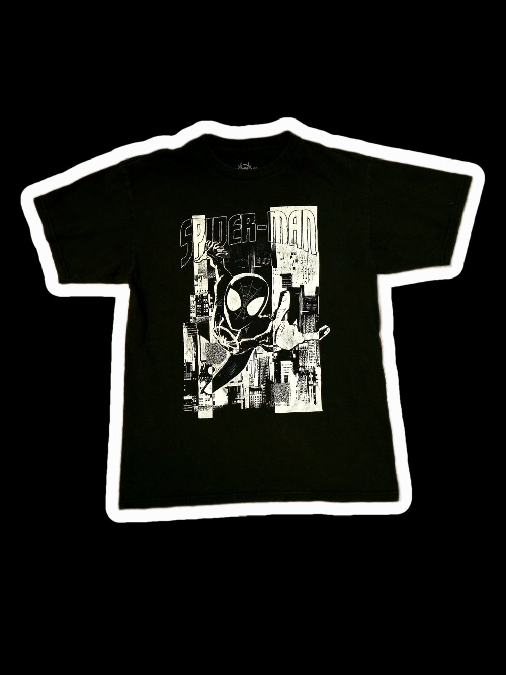 Spider-Man Spiderverse Graphic Tee in Black and White